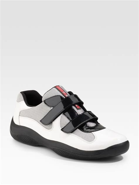 prada white shoes mens|Prada flat heel shoes.